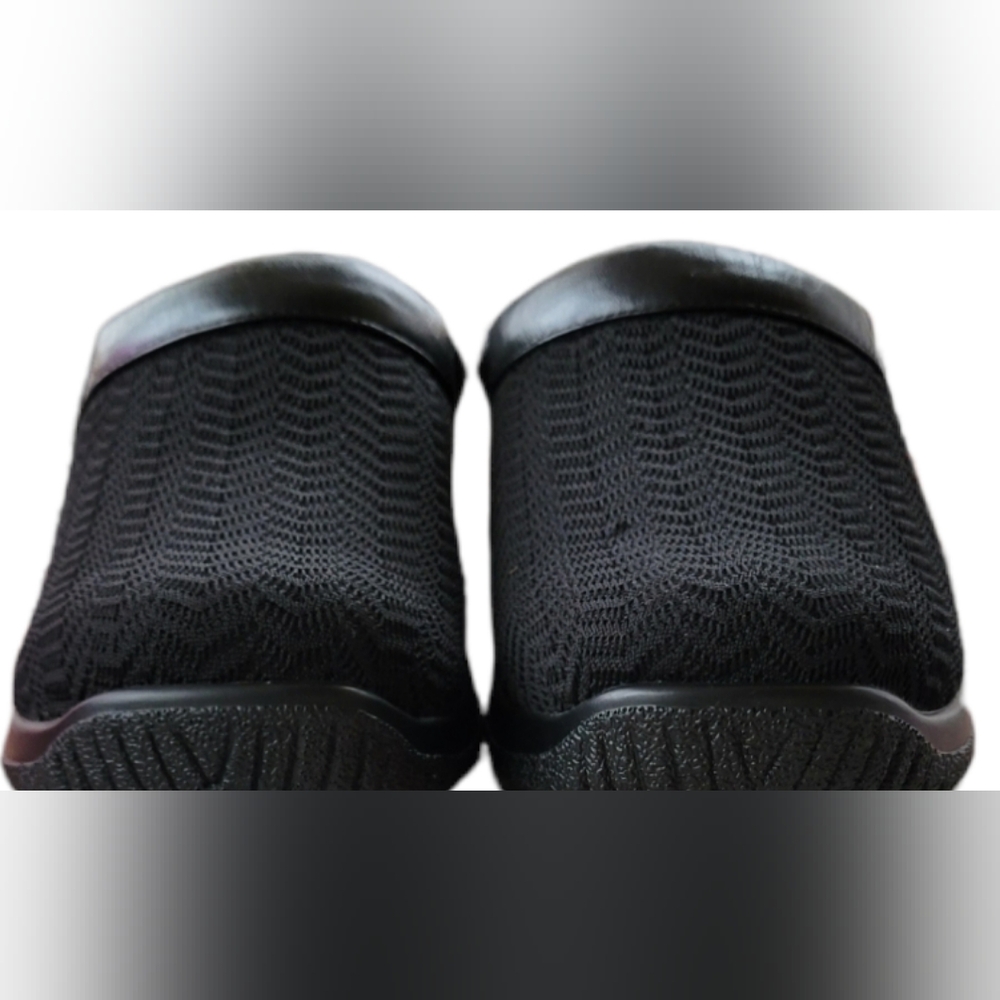 DREW Black Mules with Thick Sole and Adjustable Heel Strap